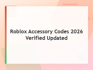 Roblox Accessory Codes 2026 Verified Updated Working List