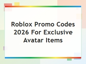 Roblox Promo Codes for Exclusive Avatar Items